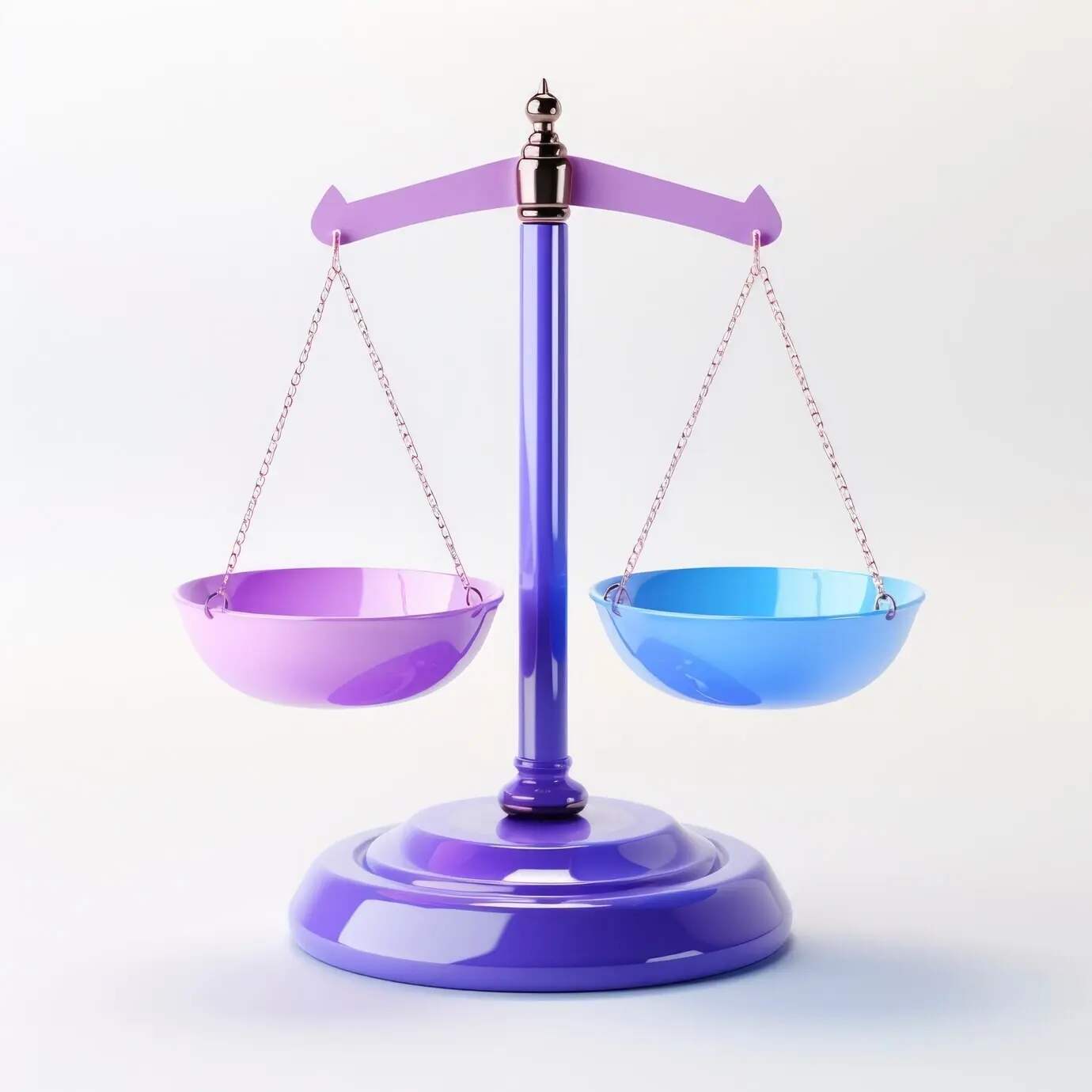 Вид 3D-весов правосудия ко Дню юриста.