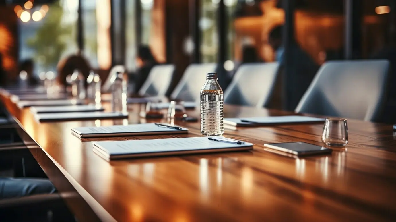 Люди участвуют в высокопротокольном мероприятии.