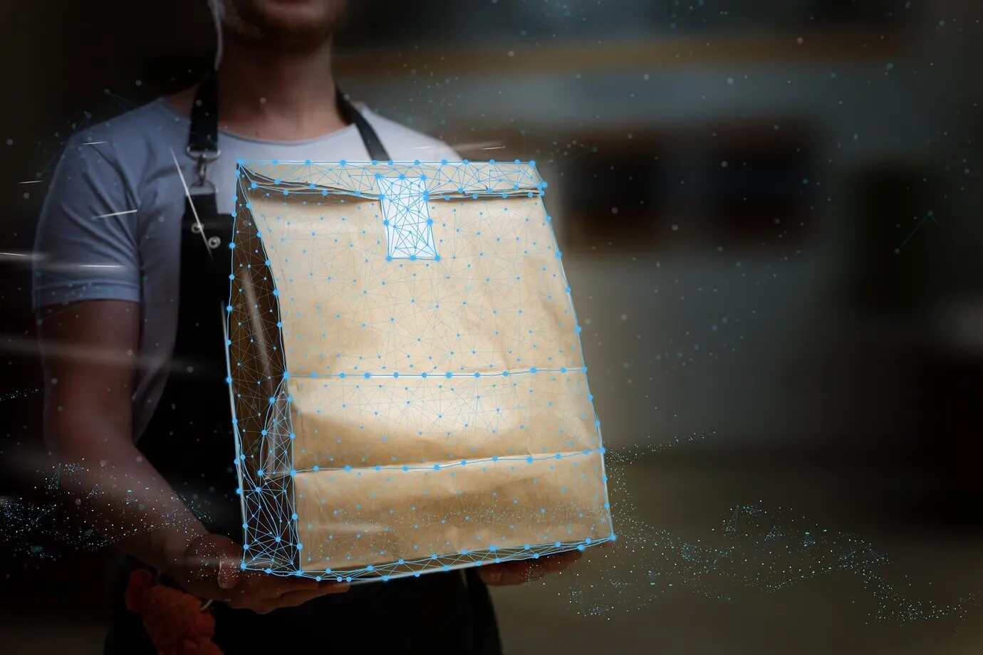 Доставка и логистика на виртуальном сенсорном интерфейсе: ИТ‑концепт и метафора коммуникации, посвящённые защите конфиденциальных данных при передаче.